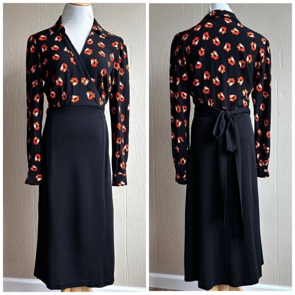 Diane Von Furstenberg Angelina Floral Top Wrap Dress - Picture 1 of 15